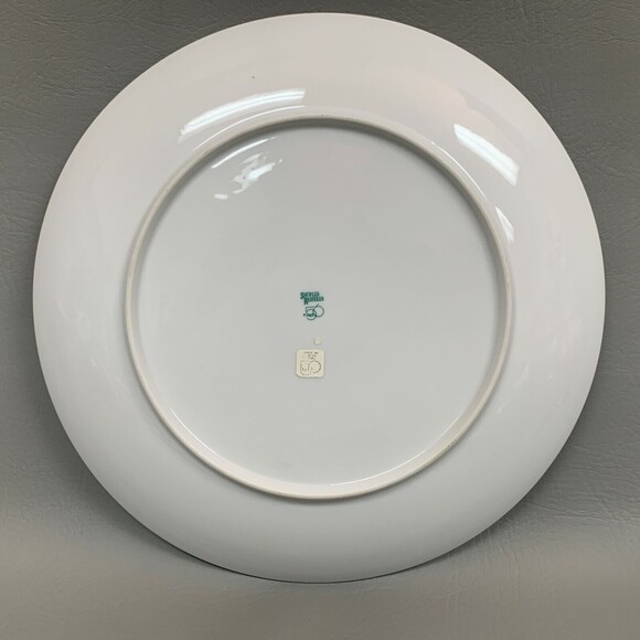 Dept. 56 Dinner Chop Plate Sampler Reindeer 12 1/4" Green Red Made in Japan - Picture 3 of 5